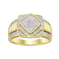 Thumbnail for MEN'S RING 1/4  CT ROUND DIAMOND 10K YELLOW GOLD