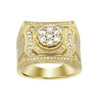 Thumbnail for MEN'S RING 1 3/4 CT ROUND DIAMOND 10K YELLOW GOLD