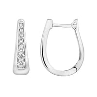 Thumbnail for LADIES HOOP 1/2 CT ROUND DIAMOND 10K WHITE GOLD