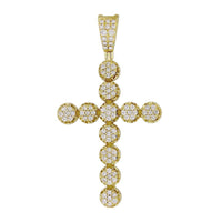 Thumbnail for MEN'S CROSS 2 3/4 CT ROUND DIAMOND 14K YELLOW GOLD
