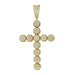 MEN'S CROSS 2 3/4 CT ROUND DIAMOND 14K YELLOW GOLD