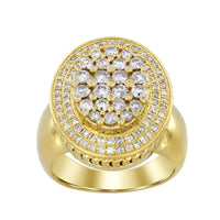 Thumbnail for MEN'S RING 2 CT ROUND DIAMOND 14K YELLOW GOLD