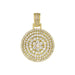 MEN'S CHARM 4 CT ROUND DIAMOND 14K YELLOW GOLD