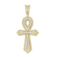 Thumbnail for MEN'S CHARM 3 CT ROUND DIAMOND 14K YELLOW GOLD