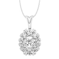 Thumbnail for LADIES PENDANT 1 CT ROUND DIAMOND 14K WHITE GOLD