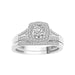 LADIES RING 1/4 CT ROUND DIAMOND 14K WHITE GOLD