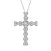 LADIES PENDANT 1/4 CT ROUND/BAGUETTE DIAMOND 10K WHITE GOLD