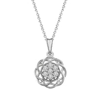 Thumbnail for LADIES PENDANT 1/6 CT ROUND DIAMOND 10K WHITE GOLD