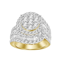 Thumbnail for LADIES RING 3.10 CT ROUND/BAGUETTE DIAMOND 10K YELLOW GOLD