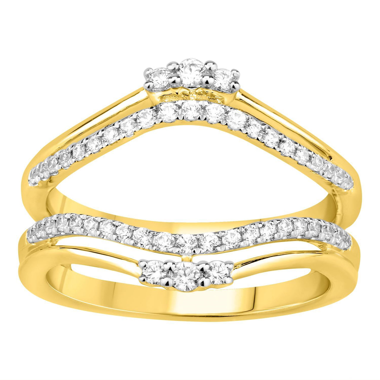 LADIES ENHANCERS WRAP 1/3 CT ROUND DIAMOND 14K YELLOW GOLD