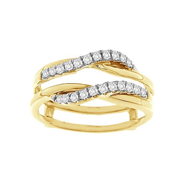 LADIES ENHANCERS WRAPS 1/4 CT ROUND DIAMOND 14K YELLOW GOLD