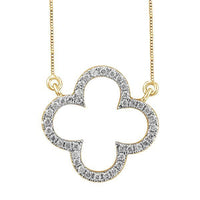 Thumbnail for LADIES NECKLACE 1/6 CT ROUND DIAMOND 10K YELLOW GOLD