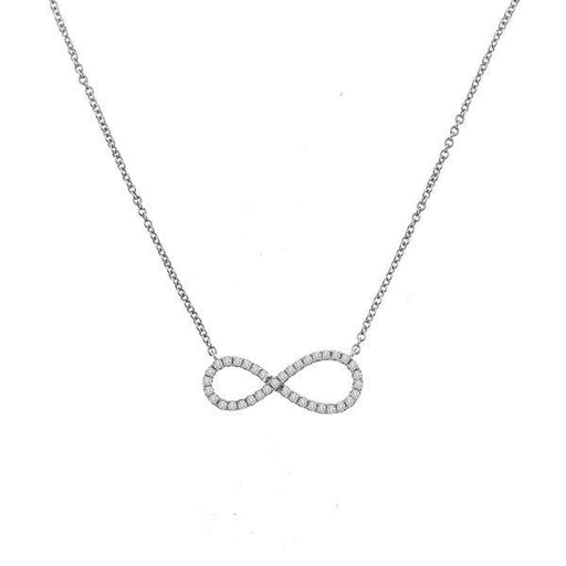 LADIES PENDANT WITH CHAIN 1/6 CT ROUND DIAMOND 10K WHITE GOLD