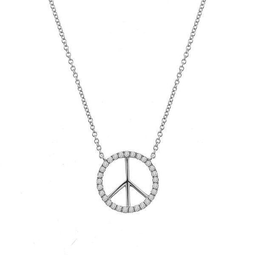 LADIES PENDANT WITH CHAIN 1/6 CT ROUND DIAMOND 10K WHITE GOLD