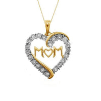 Thumbnail for LADIES PENDANT 1/4 CT ROUND DIAMOND 10K TT WHITE & YELLOW GOLD