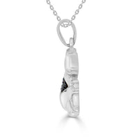 Thumbnail for LADIES PENDANT 1/20 CT BLACK ROUND DIAMOND SILVER
