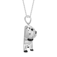 Thumbnail for LADIES PENDANT 1/10 CT BLACK ROUND DIAMOND SILVER