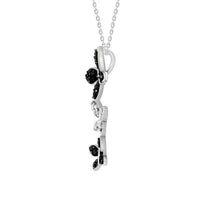 Thumbnail for LADIES PENDANT 1/5 CT WHITE/BLACK ROUND DIAMOND SILVER