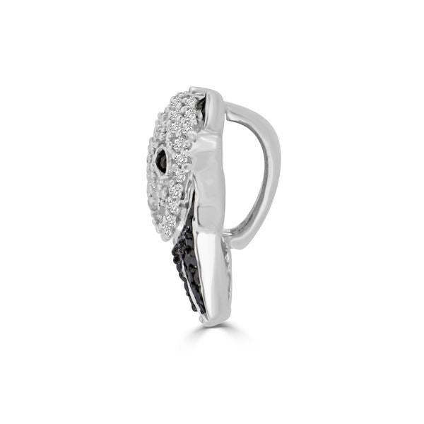 LADIES PENDANT 1/4 CT ROUND DIAMOND SILVER