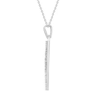 Thumbnail for LADIES PENDANT 1/4 CT BLACK/WHITE ROUND DIAMOND SILVER