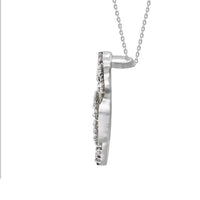 Thumbnail for LADIES PENDANT 1/4 CT BLACK/WHITE ROUND DIAMOND SILVER