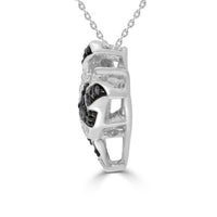 Thumbnail for LADIES PENDANT 1/3 CT WHITE/BLACK ROUND DIAMOND SILVER