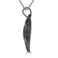 Thumbnail for LADIES PENDANT 1/3 CT BLACK ROUND DIAMOND SILVER