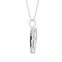 Thumbnail for LADIES PENDANT 1/3 CT BLACK/WHITE ROUND DIAMOND SILVER