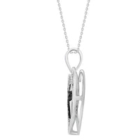 Thumbnail for LADIES PENDANT 1/3 CT BLACK/WHITE ROUND DIAMOND SILVER