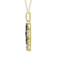 Thumbnail for LADIES PENDANT 1/2 CT ROUND BLACK DIAMOND 10K YELLOW GOLD