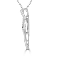 Thumbnail for LADIES HEART PENDANT 1/4 CT WHITE/CHOCOLATE ROUND DIAMOND 10kWHITE GOLD