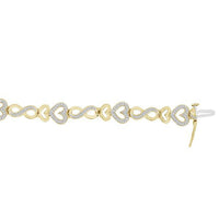 Thumbnail for LADIES BRACELET 1/5 CT ROUND DIAMOND SILVER YELLOW PLATED