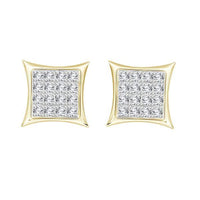 Thumbnail for MEN'S KITE EARRINGS 1/10 CT ROUND DIAMOND 10K YELLOW GOLD 