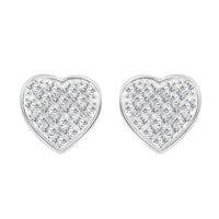 Thumbnail for MEN'S YUVA  EARRINGS 1/10 CT ROUND DIAMOND 10K WHITE GOLD
