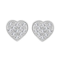 Thumbnail for MEN'S EARRINGS 1/20 CT ROUND DIAMOND SILVER