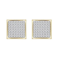 Thumbnail for MEN'S EARRING 1/3 CT ROUND DIAMOND 10K YELLOW GOLD