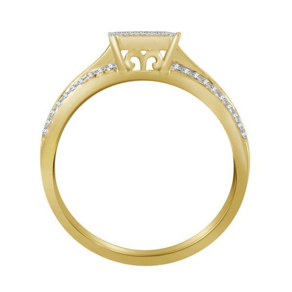 LADIES RING 1/5 CT ROUND DIAMOND 10K YELLOW GOLD