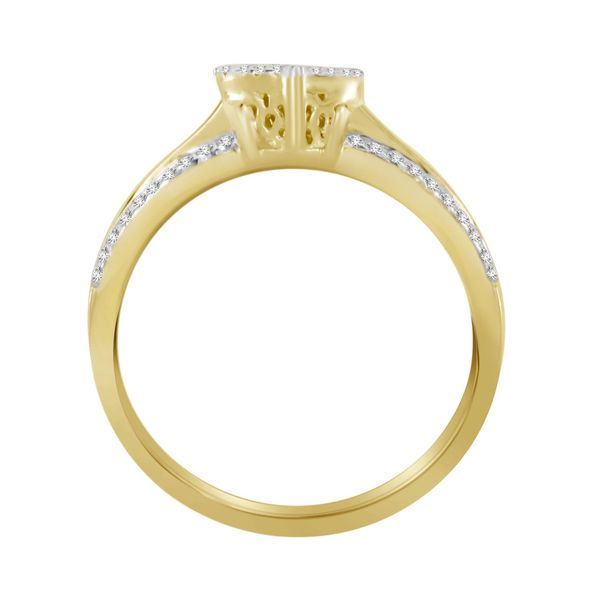 LADIES RING 1/5 CT ROUND DIAMOND 10K YELLOW GOLD