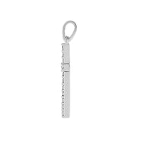Thumbnail for LADIES CROSS PENDANT 1/4 CT ROUND DIAMOND 10K WHITE GOLD