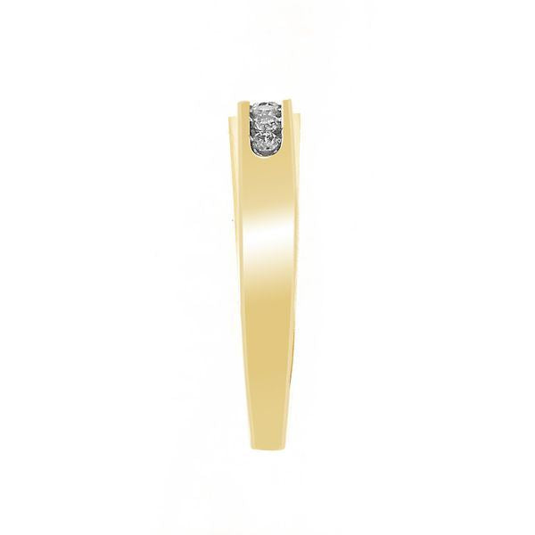 MEN'S BAND 1/4 CT ROUND DIAMOND 10K YELLOW GOLD
