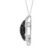 LADIES PENDANT 1/6 CT BLACK ROUND DIAMOND SILVER