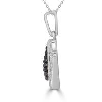Thumbnail for LADIES PENDANT 1/15 CT WHITE/BLACK ROUND DIAMOND SILVER