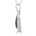 LADIES PENDANT 1/15 CT WHITE/BLACK ROUND DIAMOND SILVER