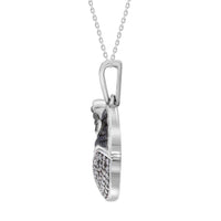 Thumbnail for LADIES PENDANT 1/15 CT BLACK/WHITE ROUND DIAMOND SILVER