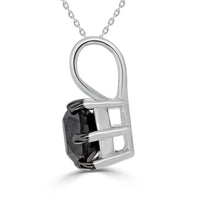 Thumbnail for LADIES SOLITAIR PENDANT 2 CT BLACK ROUND DIAMOND SS