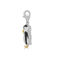 Thumbnail for LADIES PENDANT 1/6 CT ROUND/BLACK DIAMOND SILVER YELLOW GOLD PLATED