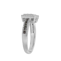 Thumbnail for LADIES RING 1/6 CT WHITE/CHOCOLATE ROUND DIAMOND SILVER