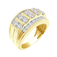 Thumbnail for MEN'S RING 2 CT ROUND DIAMOND 10K YELLOW GOLD
