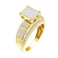 Thumbnail for LADIES RING 1 CT ROUND/PRINCESS/BAGUETTE DIAMOND 10K YELLOW GOLD
