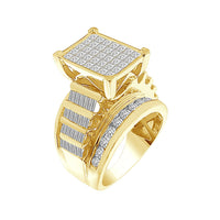 Thumbnail for LADIES RING 3 CT ROUND/PRINCESS/BAGUETTE DIAMOND 10K YELLOW GOLD